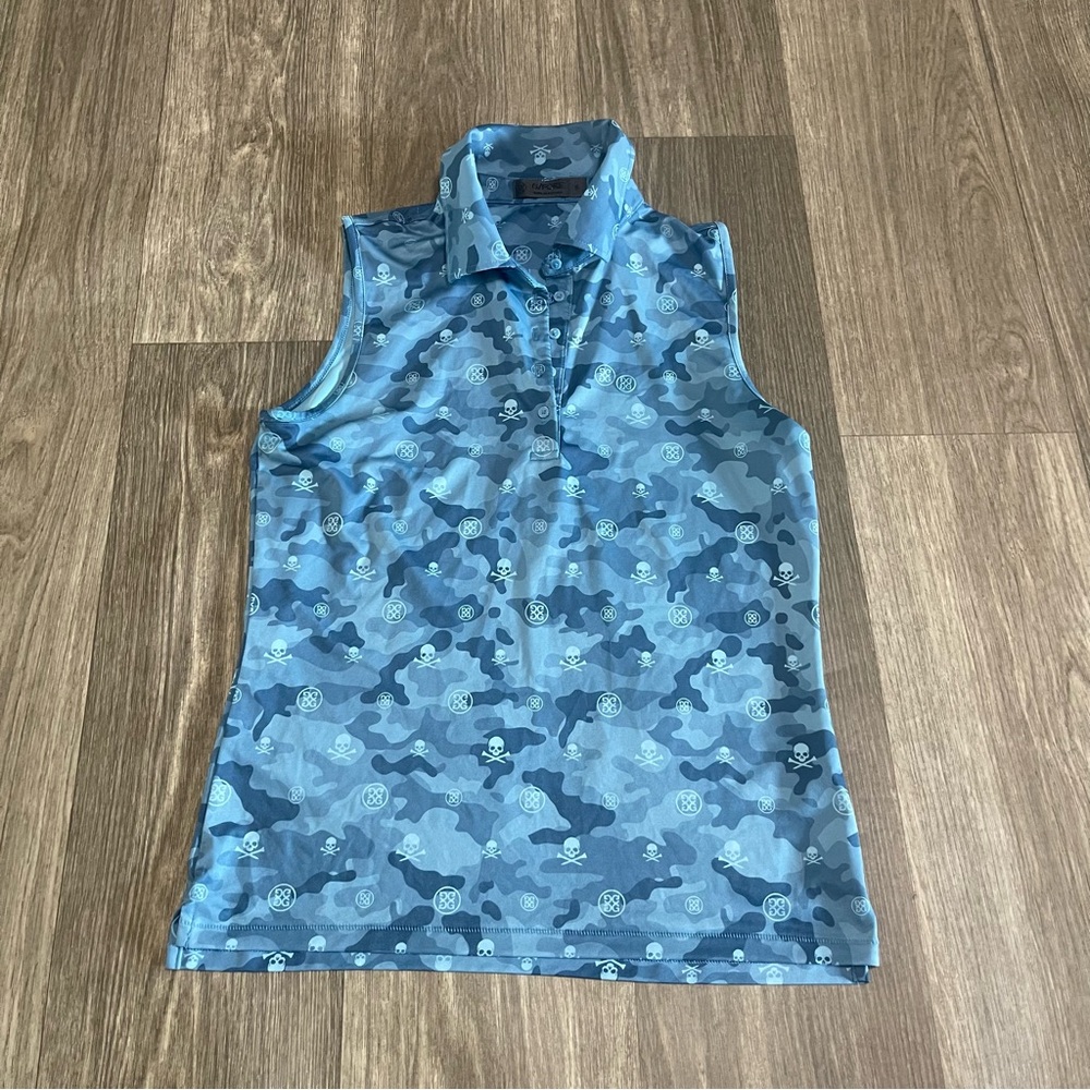 G/Fore Sleeveless Skull Print Golf Tank